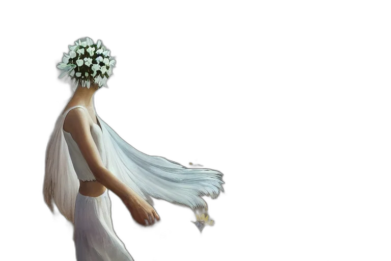 dress, crown, concept art, 3d render transparent PNG cut-out