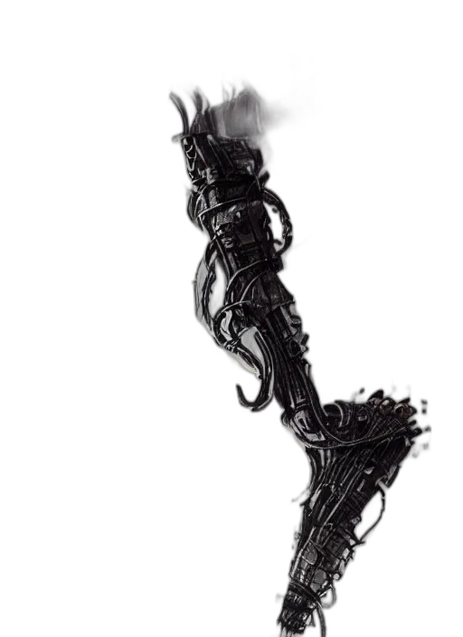 robot, staff, dragon, creature transparent PNG cut-out