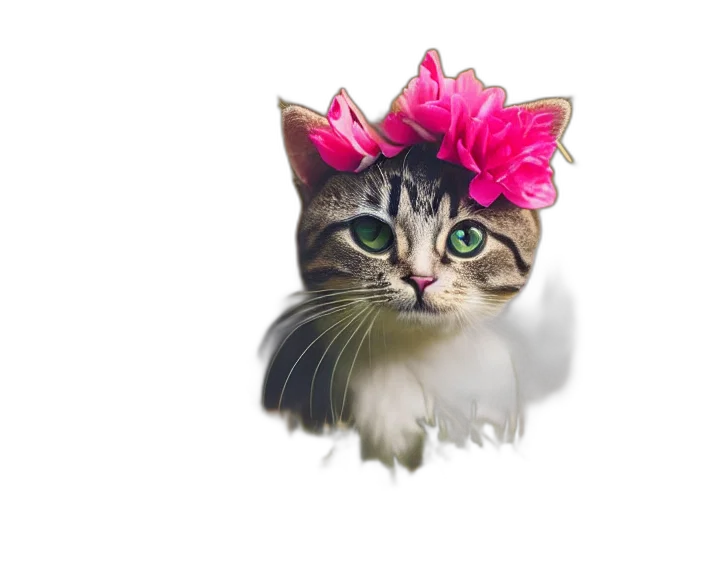 crown, hat, flower, animal transparent PNG cut-out