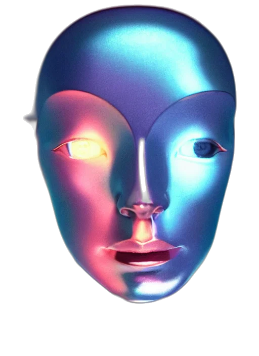 mask, face, robot, creature transparent PNG cut-out