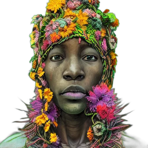 face, flower, crown, mask transparent PNG cut-out