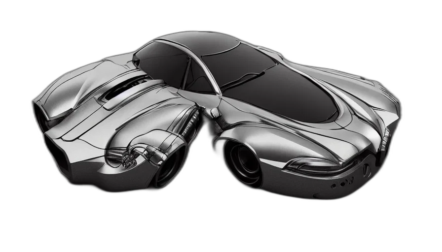 car, 3d render, concept art, photorealistic transparent PNG cut-out