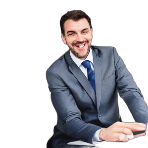 staff, face, jacket, photorealistic transparent PNG cut-out