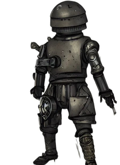 robot, staff, weapon, concept art transparent PNG cut-out