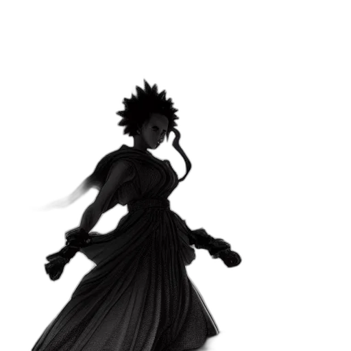 dress, staff, mask, creature transparent PNG cut-out