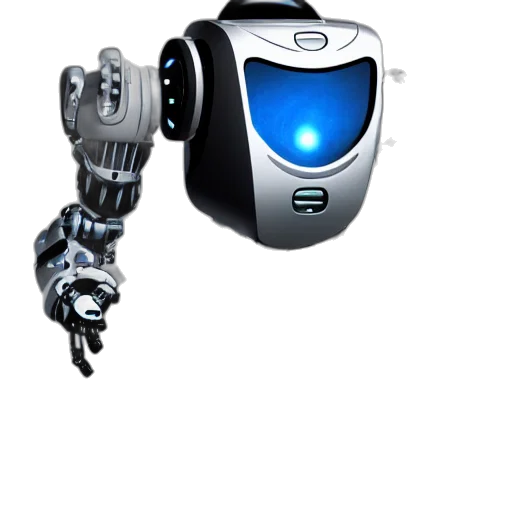 robot, staff, weapon, 3d render transparent PNG cut-out
