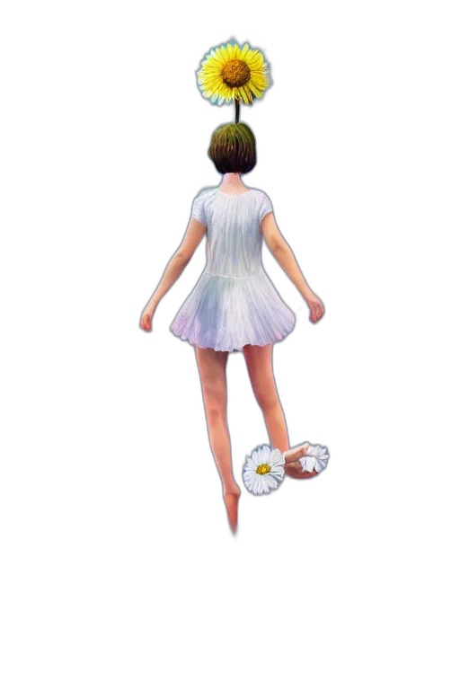 dress, staff, robot, 3d render transparent PNG cut-out