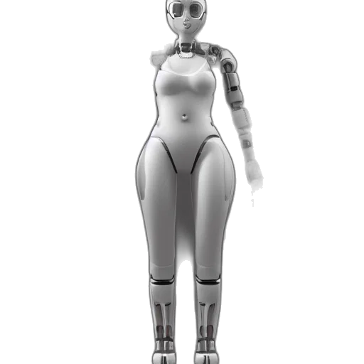 robot, dress, 3d render, concept art transparent PNG cut-out