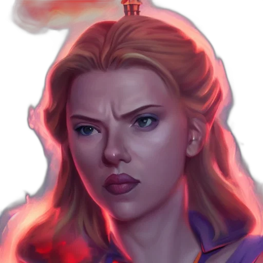 face, staff, crown, fantasy art transparent PNG cut-out