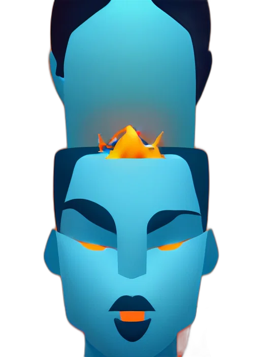 crown, mask, face, staff transparent PNG cut-out