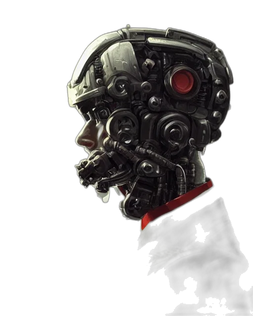robot, mask, face, creature transparent PNG cut-out