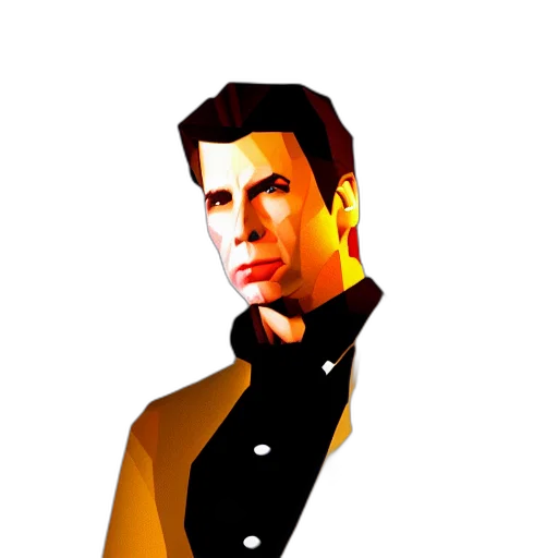 staff, face, jacket, 3d render transparent PNG cut-out