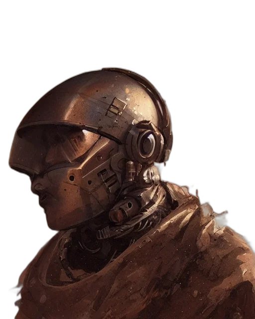 robot, face, mask, concept art transparent PNG cut-out