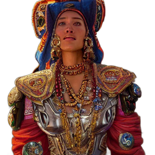 jewelry, face, crown, staff transparent PNG cut-out