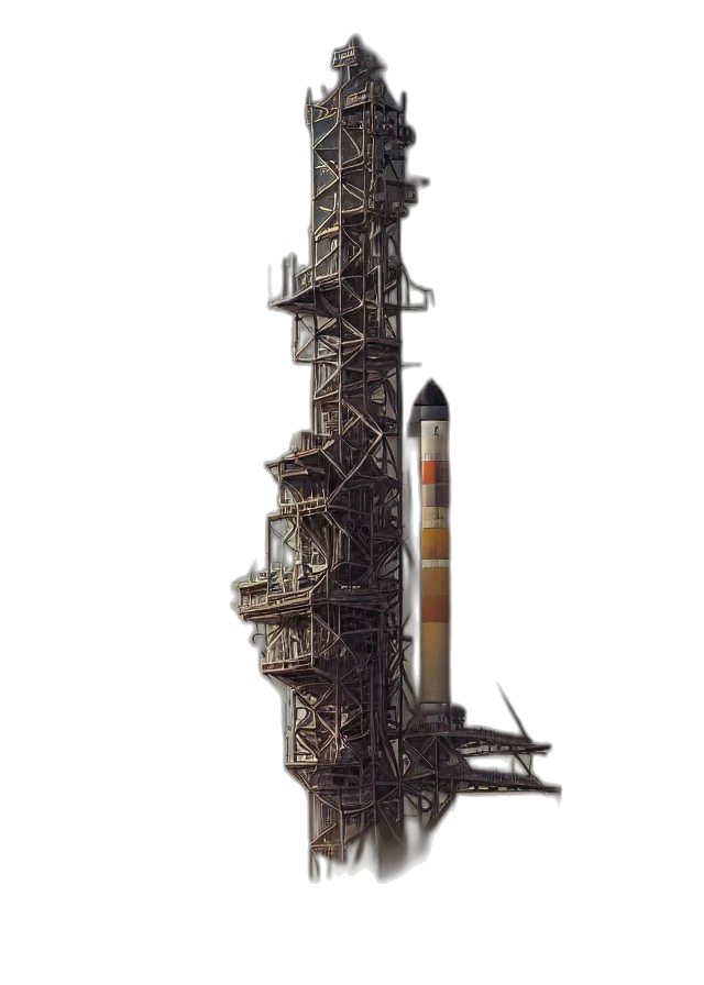 staff, building, weapon, robot transparent PNG cut-out
