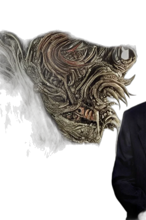dragon, creature, mask, concept art transparent PNG cut-out
