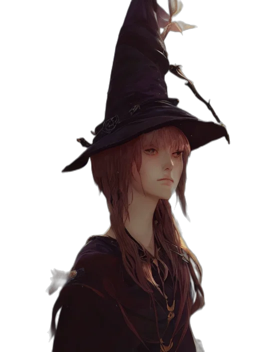 hat, staff, face, mask transparent PNG cut-out