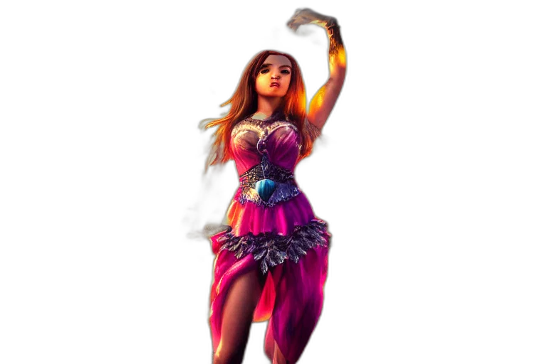 dress, concept art, fantasy art, 3d render transparent PNG cut-out