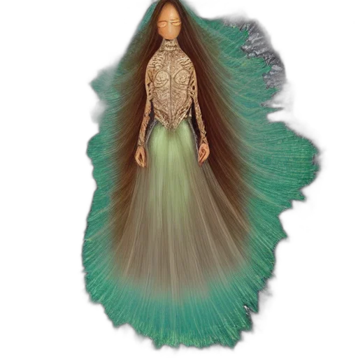 dress, hair, creature, jewelry transparent PNG cut-out