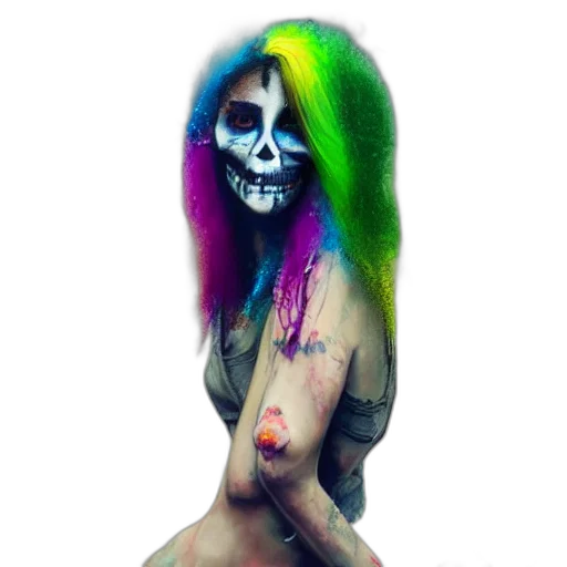 mask, creature, hair, face transparent PNG cut-out
