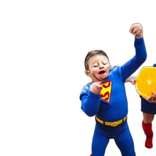 superman, pose, oranges, being transparent PNG cut-out