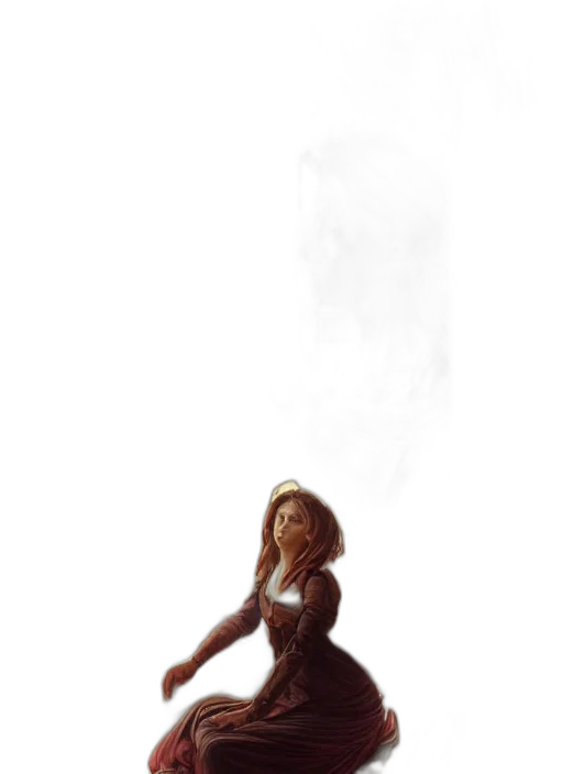dress, staff, creature, mask transparent PNG cut-out