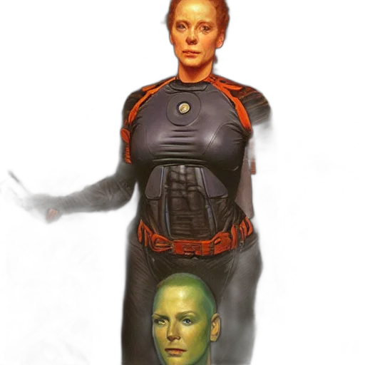 robot, dress, face, jacket transparent PNG cut-out