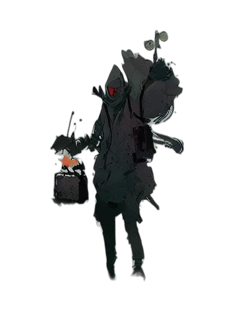 robot, staff, creature, weapon transparent PNG cut-out