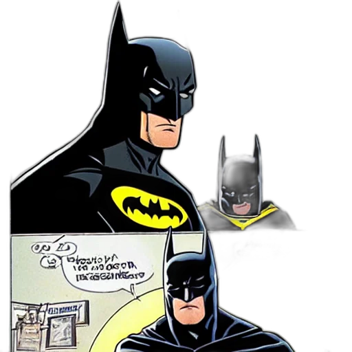 comic book art, concept art, cartoon, batman transparent PNG cut-out