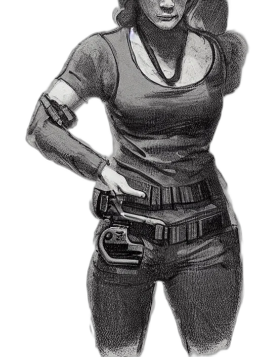 weapon, staff, jacket, comic book art transparent PNG cut-out