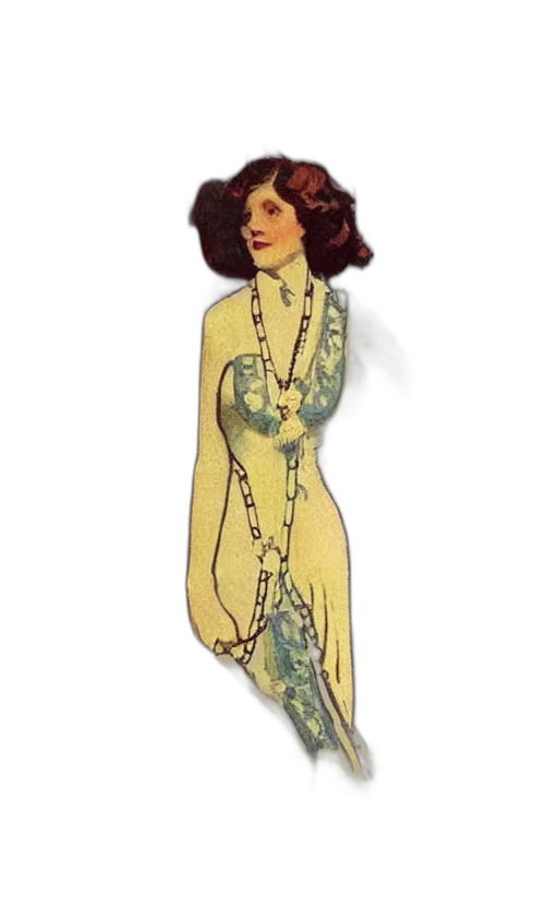 dress, jewelry, staff, cartoon transparent PNG cut-out
