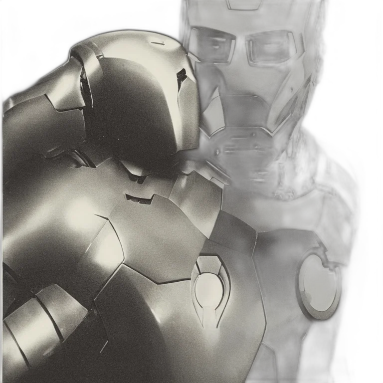 robot, 3d render, concept art, photorealistic transparent PNG cut-out