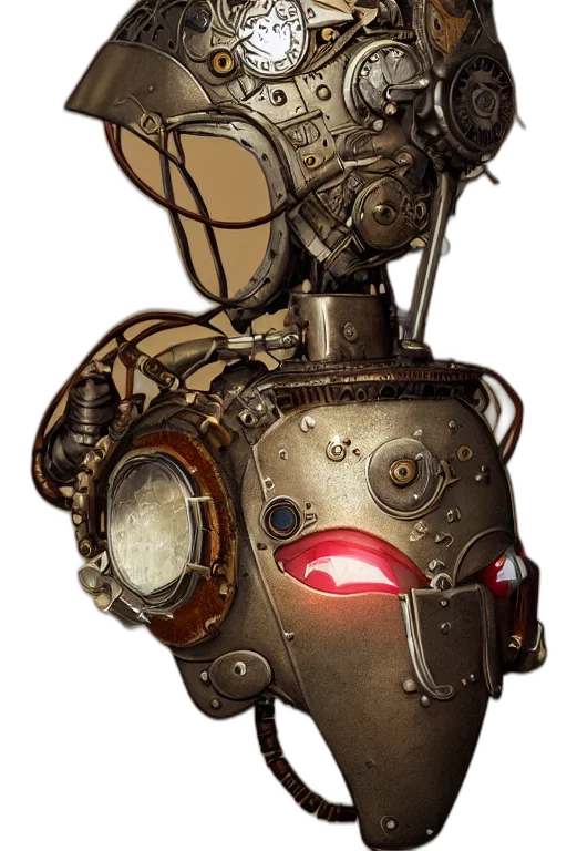 robot, mask, weapon, staff transparent PNG cut-out