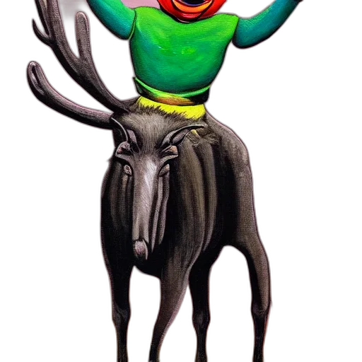 creature, animal, staff, mask transparent PNG cut-out