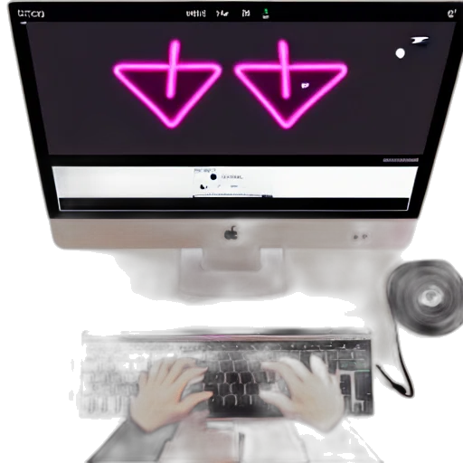 jewelry, robot, vaporwave, 3d render transparent PNG cut-out