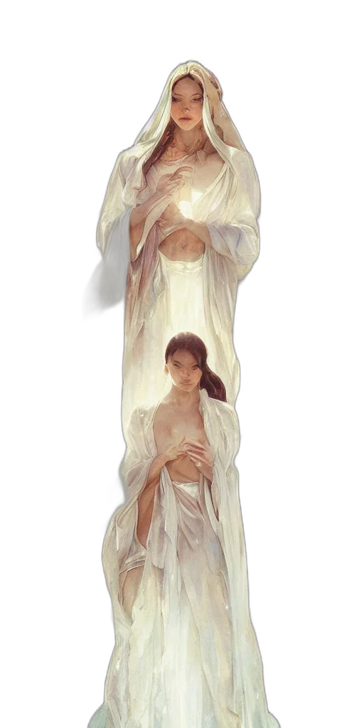 dress, concept art, photorealistic, oil painting transparent PNG cut-out