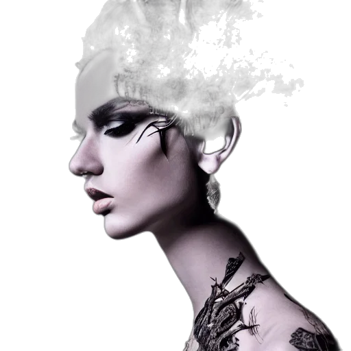 hair, crown, mask, face transparent PNG cut-out
