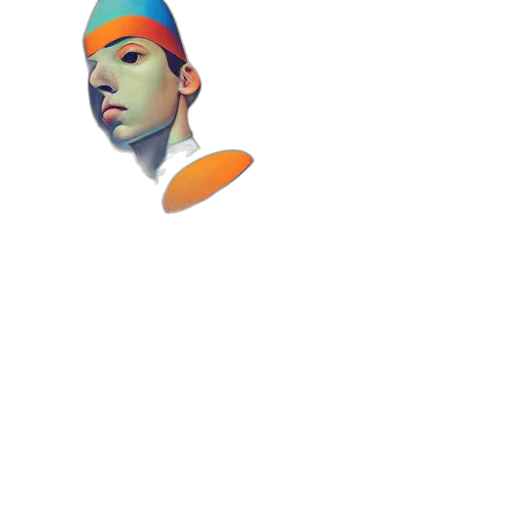 hat, face, creature, staff transparent PNG cut-out