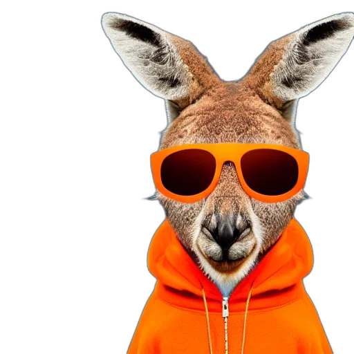 animal, jacket, 3d render, portrait transparent PNG cut-out