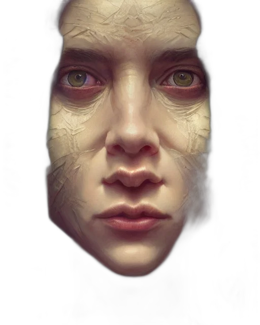 face, mask, robot, creature transparent PNG cut-out