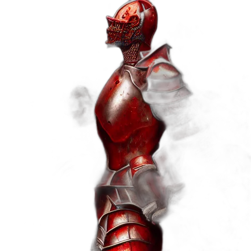 robot, dress, staff, sword transparent PNG cut-out
