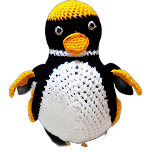 animal, creature, 3d render, crocheted transparent PNG cut-out