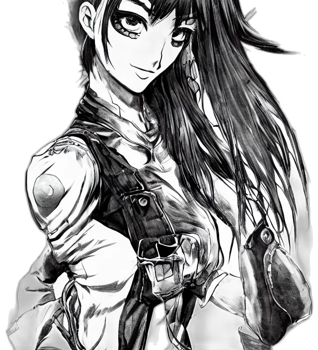 weapon, robot, staff, jacket transparent PNG cut-out