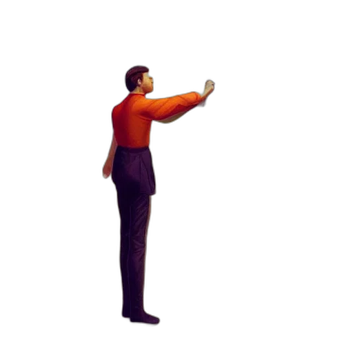 staff, jacket, robot, 3d render transparent PNG cut-out