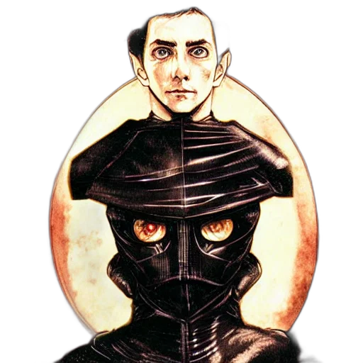 mask, face, jacket, staff transparent PNG cut-out