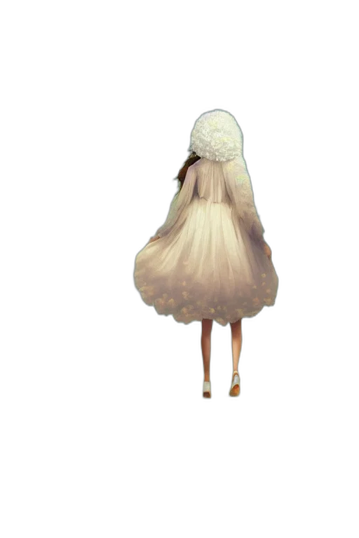 dress, hair, crown, creature transparent PNG cut-out