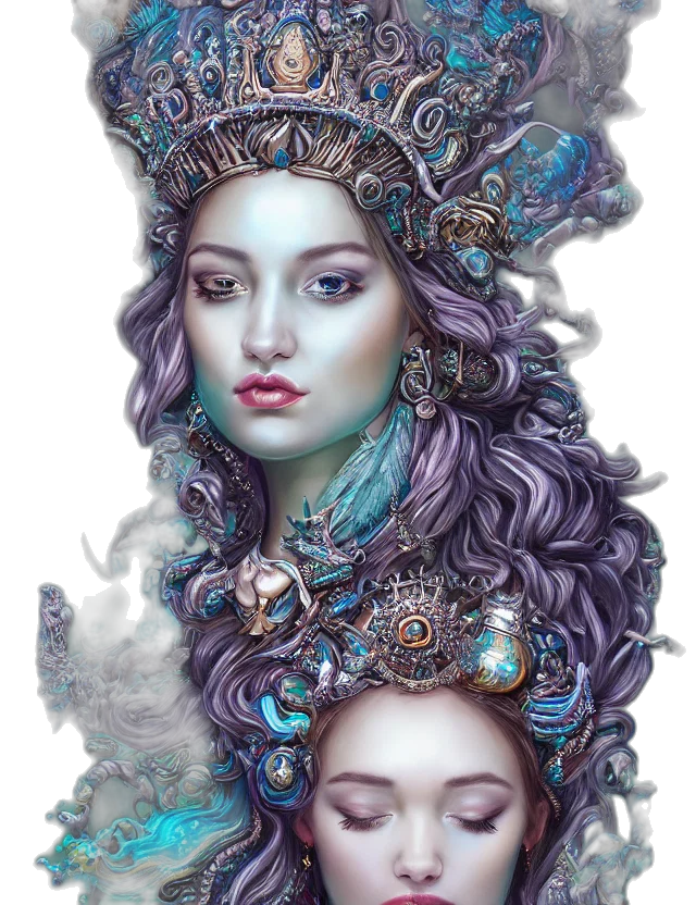 crown, jewelry, face, mask transparent PNG cut-out