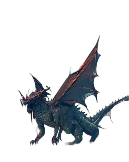 dragon, creature, staff, animal transparent PNG cut-out