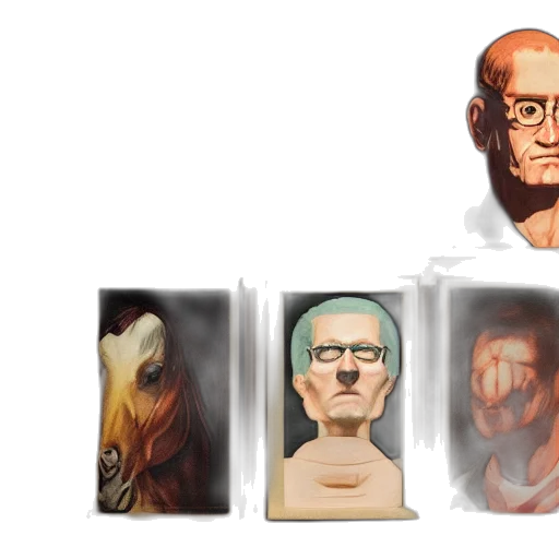 face, mask, concept art, photorealistic transparent PNG cut-out
