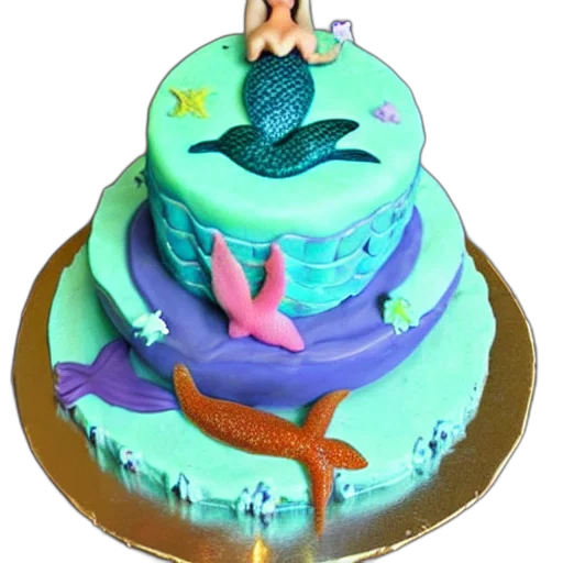 3d render, underwater, pastel, mermaid transparent PNG cut-out